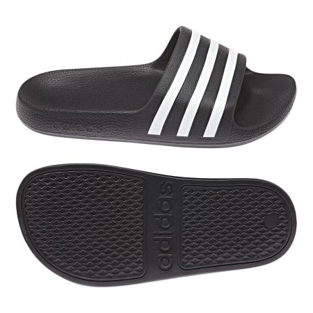 adidas Kids' Adilette Aqua Slides - White/Silver