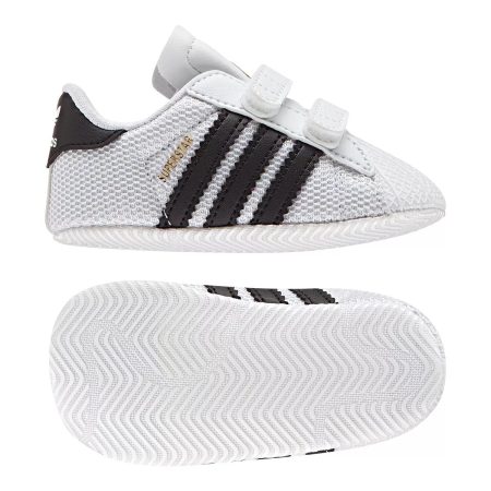 adidas Baby Infant OG Superstar Crib Shoes, School/Casual, Velcro, Mesh, Non-Slip