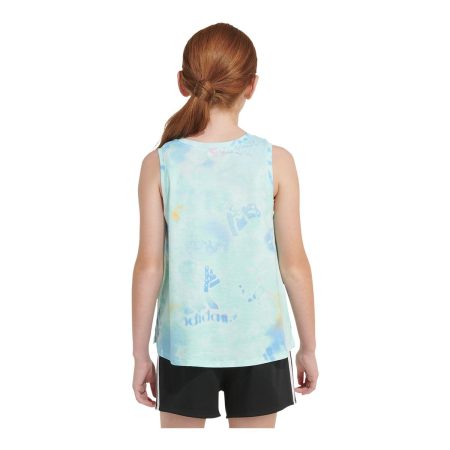 adidas Girls' All Over Print Waist Tank