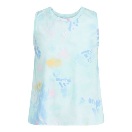 adidas Girls' All Over Print Waist Tank