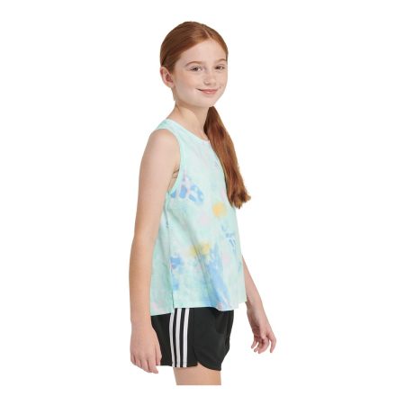 adidas Girls' All Over Print Waist Tank