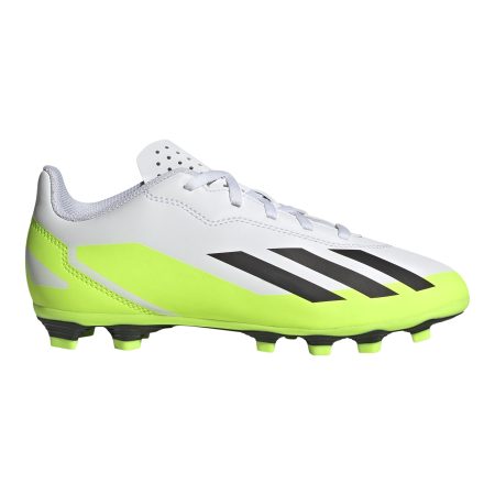 adidas Kids' X Crazyfast.4 Firm Ground Outdoor Soccer Cleats