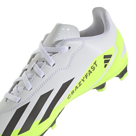 adidas Kids' X Crazyfast.4 Firm Ground Outdoor Soccer Cleats