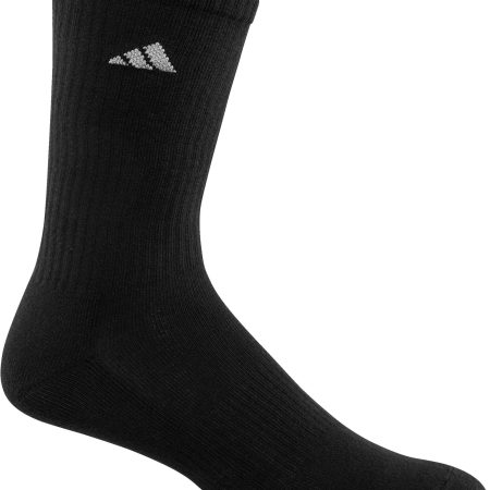 adidas Men's Athletic Crew Socks, Cushioned, 6-Pack