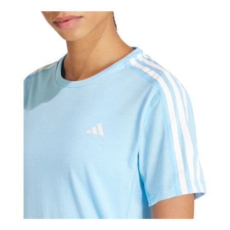 adidas Women's Run Own The Run 3-Stripe T Shirt