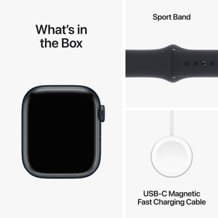 Apple Watch Series 9 (GPS) 41mm Midnight with Midnight Sport Band M/L