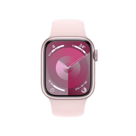 Apple Watch Series 9 (GPS) 41mm Pink Aluminium Case with Pink Sport Band