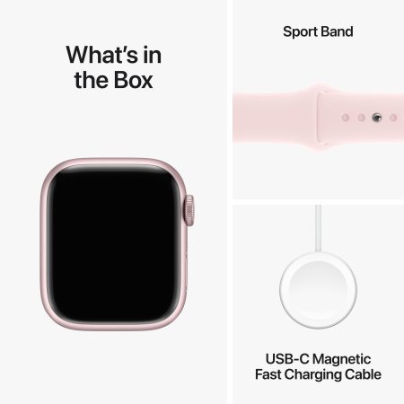 Apple Watch Series 9 (GPS) 41mm Pink Aluminium Case with Pink Sport Band