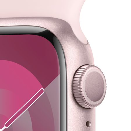 Apple Watch Series 9 (GPS) 41mm Pink Aluminium Case with Pink Sport Band