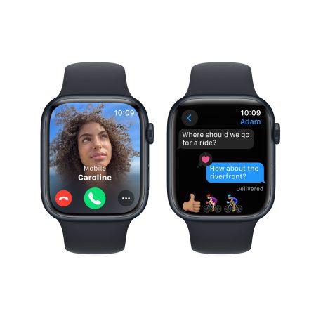 Apple Watch Series 9 (GPS) 45mm Midnight with Midnight Sport Band S/M