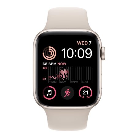 Apple Watch SE 2nd Gen (GPS) 44mm Starlight with Starlight Sport Band