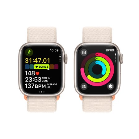 Apple Watch Series 9 (GPS) 41mm Starlight with Starlight Sport Loop