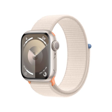 Apple Watch Series 9 (GPS) 41mm Starlight with Starlight Sport Loop