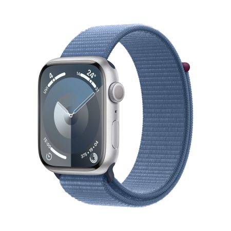 Apple Watch Series 9 (GPS) 45mm Silver with Winter Blue Sport Loop