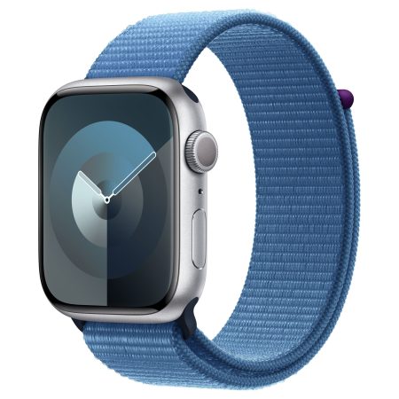 Apple Watch Series 9 (GPS) 45mm Silver with Winter Blue Sport Loop