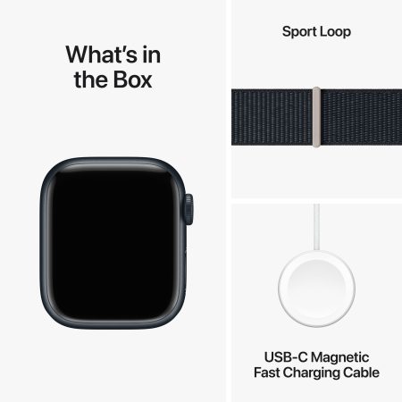 Apple Watch Series 9 (GPS + LTE) 41mm Midnight with Midnight Sport Loop