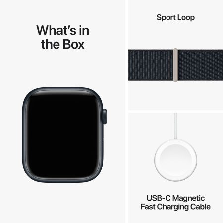 Apple Watch Series 9 (GPS + LTE) 45mm Midnight with Midnight Sport Loop