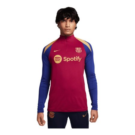 FC Barcelona Nike Strike Drill 1/2 Zip Long Sleeve Top