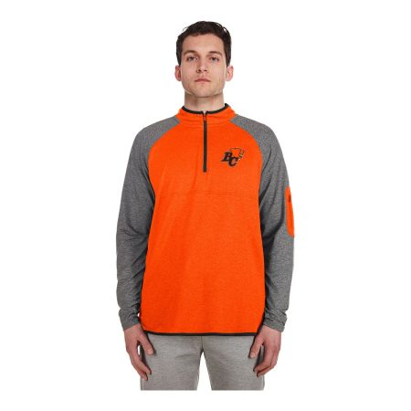 BC Lions New Era Quarter Zip Long Sleeve Top