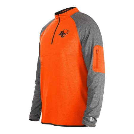 BC Lions New Era Quarter Zip Long Sleeve Top