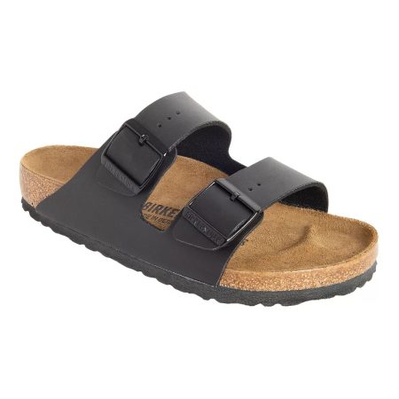 BIRKENSTOCK Men's Arizona Birko-Flor® Two Strap Leather Slides/Sandals