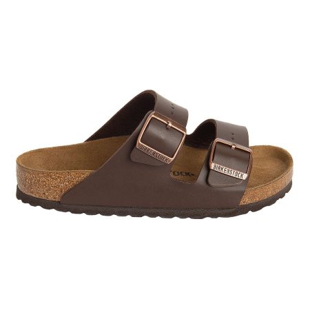 BIRKENSTOCK Men's Arizona Birko-Flor®  Leather Two Strap Adjustable Slides/Sandals