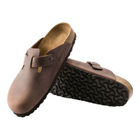 BIRKENSTOCK Men's Boston Leather One Strap Adjustable Clogs