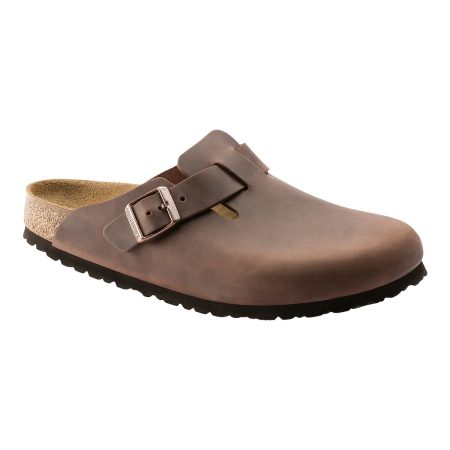 BIRKENSTOCK Men's Boston Leather One Strap Adjustable Clogs