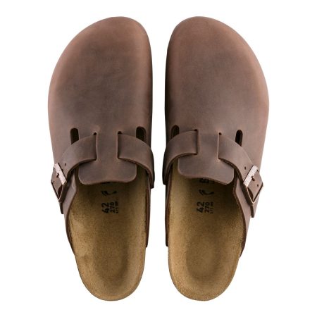 BIRKENSTOCK Men's Boston Leather One Strap Adjustable Clogs