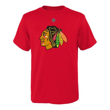 Youth Chicago Blackhawks NHL Team Bedard Name and Number Short Sleeve Tee