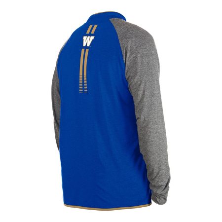 Winnipeg Blue Bombers New Era Quarter Zip Long Sleeve Top