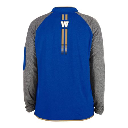 Winnipeg Blue Bombers New Era Quarter Zip Long Sleeve Top