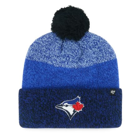 Toronto Blue Jays 47 Brand Dark Freeze Cuffed Pom Knit Hat