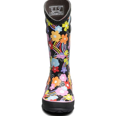 Bogs Girls' Rainbow Flower Rain boots