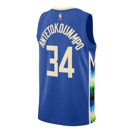 Milwaukee Bucks Nike Men's Giannis Antetokounmpo City Edition Basketball Jersey, NBA