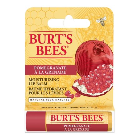 Burt’s Bees 100% Natural Moisturizing Lip Balm, Pomegranate - 1 Tube