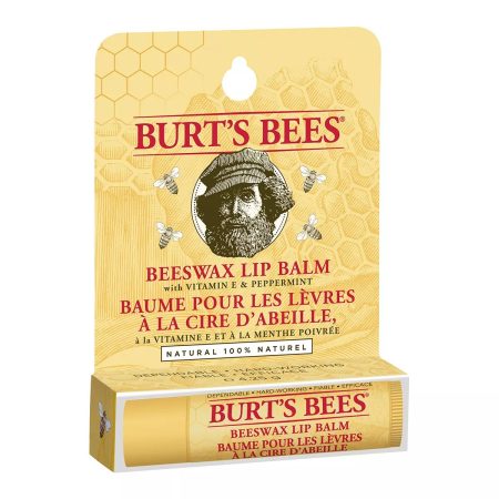 Burt’s Bees Beeswax 100% Natural Moisturizing Lip Balm - 1 Tube