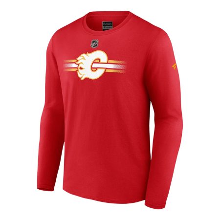 Calgary Flames Fanatics Authentic Pro Cotton Long Sleeve T Shirt