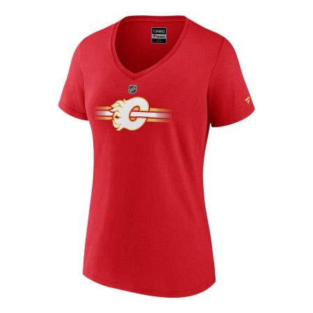 Calgary Flames Fanatics Women's Authentic Pro Cotton T Shirt