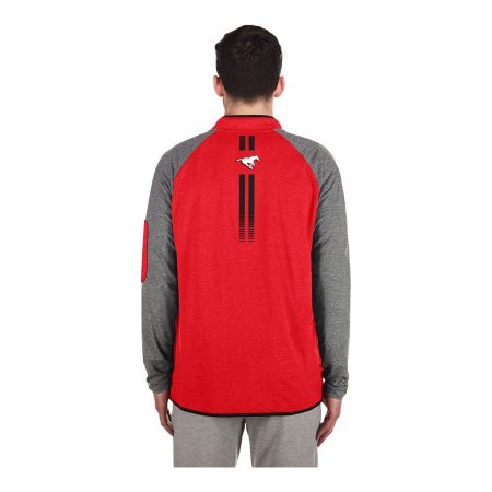 Calgary Stampeders New Era Quarter Zip Long Sleeve Top