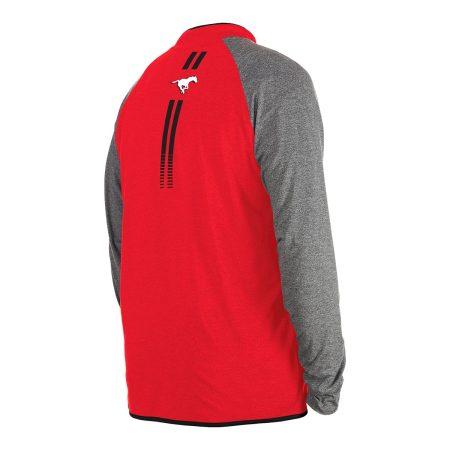 Calgary Stampeders New Era Quarter Zip Long Sleeve Top