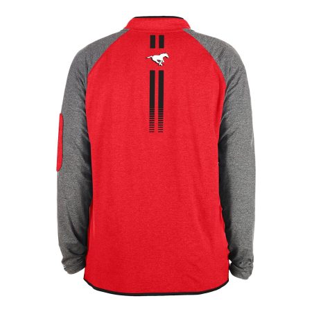 Calgary Stampeders New Era Quarter Zip Long Sleeve Top