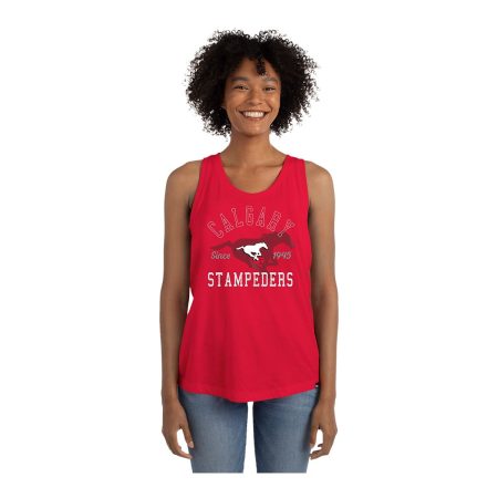 Calgary Stampeders New Era Women's Stampeders Glitter Print Tank Top