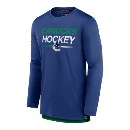 Vancouver Canucks Fanatics Authentic Pro Rink Tech Long Sleeve T Shirt