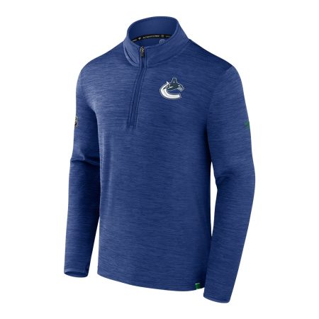 Vancouver Canucks Fanatics Authentic Pro Rink Low 1/4 Zip Long Sleeve Top