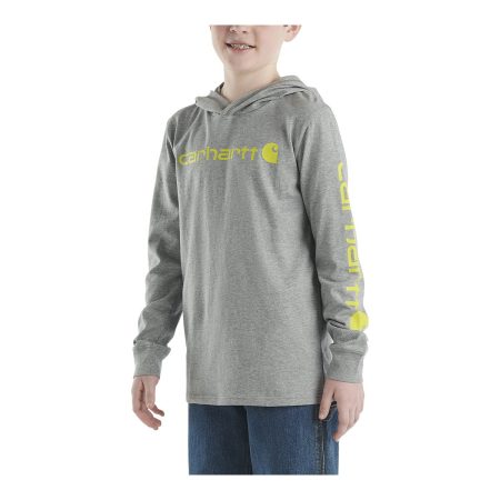 Carhartt Boys' Hooded Long Sleeve T Shirt