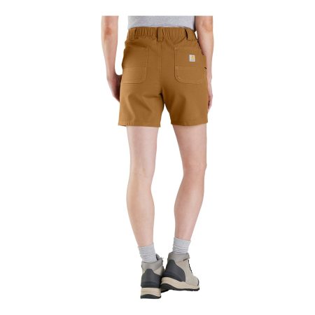 Carhartt Women's High Rise Rugged Flex Stretch Canvas Work Shorts