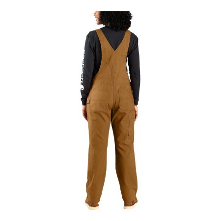 Carhartt Women's Rugged Flex Loose Fit Double Front Canvas Bib Overalls