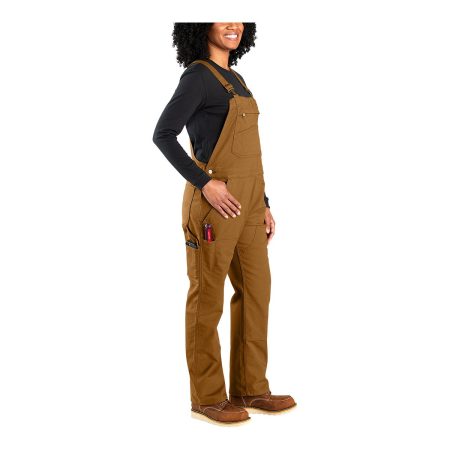 Carhartt Women's Rugged Flex Loose Fit Double Front Canvas Bib Overalls