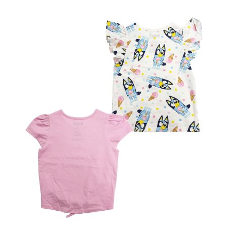 Character Toddler Girls' 2-6X Ice Cream Bluey T Shirt - 2 Pack